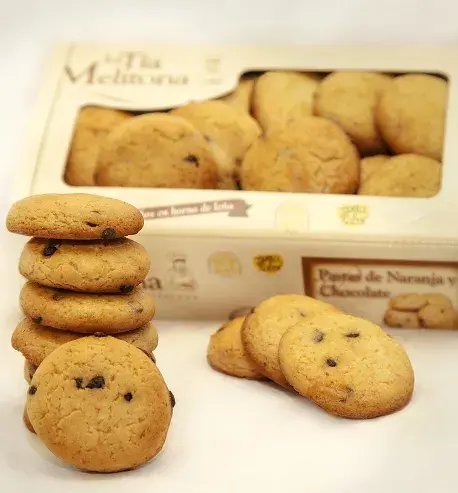 Pastas de naranja y chocolate